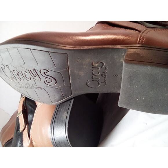 Circus, Sam Edelma, Tall riding Zip Up boots. Two Tone Black and Brown Size 8 - Picture 14 of 14